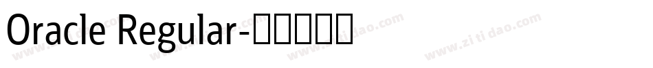 Oracle Regular字体转换